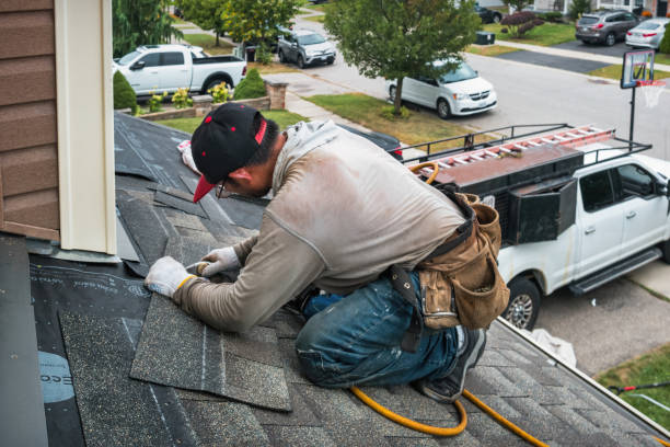 Professional Emergency Roof Repair technician working in Rockaway, NJ